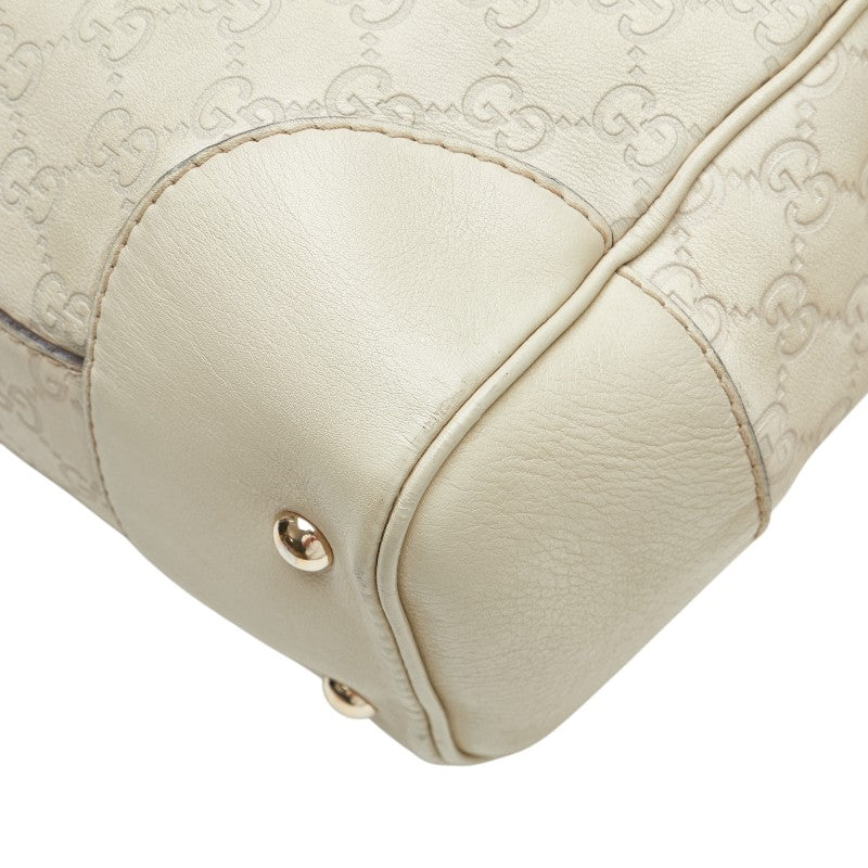 グッチ グッチシマ トートバッグ ハンドバッグ 257062 ホワイト アイボリー レザー レディース GUCCI 【中古】