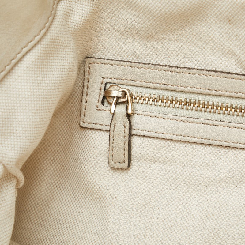 グッチ グッチシマ トートバッグ ハンドバッグ 257062 ホワイト アイボリー レザー レディース GUCCI 【中古】