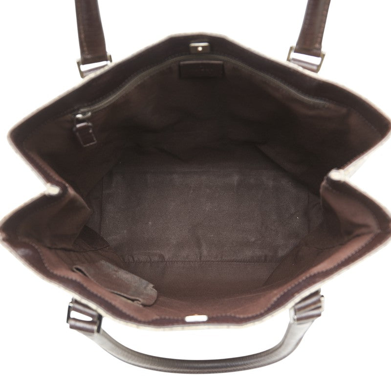 グッチ GGスプリーム トートバッグ 131220 ベージュ ブラウン PVC レザー レディース GUCCI 【中古】