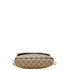 グッチ GGスプリーム 斜め掛け ショルダーバッグ 223666 ベージュ アイボリー PVC レザー レディース GUCCI 【中古】