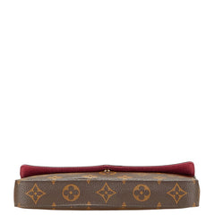 ルイ ヴィトン モノグラム ポシェットフェリシー チェーン ショルダーバッグ M81896 ブラウン フューシャ PVC メッキ レディース LOUIS VUITTON 【中古】