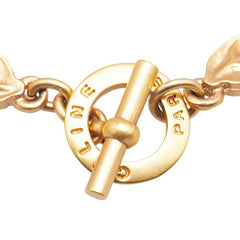 セリーヌ リーフ モチーフ チェーン ブレスレット ゴールド メッキ レディース CELINE 【中古】