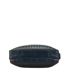 ボッテガヴェネタ イントレチャート 斜め掛け ショルダーバッグ ネイビー レザー レディース BOTTEGAVENETA 【中古】