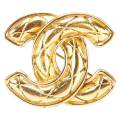 シャネル マトラッセ ココマーク ブローチ ゴールド メッキ レディース CHANEL 【中古】