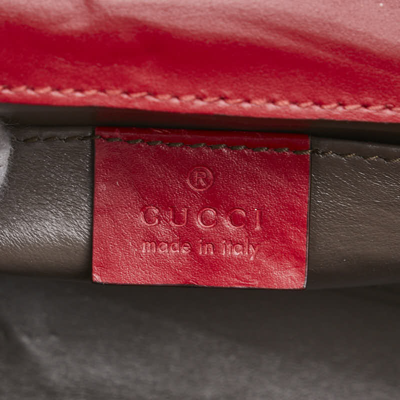 グッチ ズゥミ チェーン ショルダーバッグ ハンドバッグ 572375 レッド レザー レディース GUCCI 【中古】