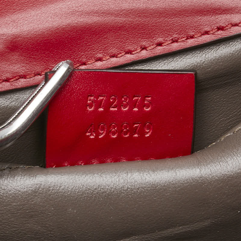 グッチ ズゥミ チェーン ショルダーバッグ ハンドバッグ 572375 レッド レザー レディース GUCCI 【中古】