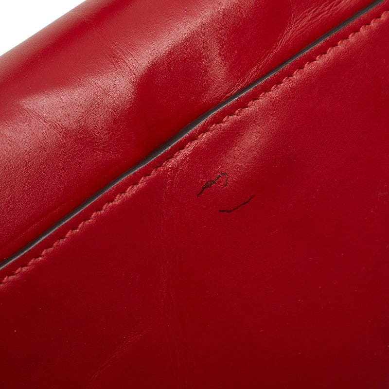 グッチ ズゥミ チェーン ショルダーバッグ ハンドバッグ 572375 レッド レザー レディース GUCCI 【中古】