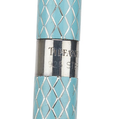 ティファニー ダイヤモンド パースペン ボールペン ブルー SV925 シルバー レディース TIFFANY&Co. 【中古】
