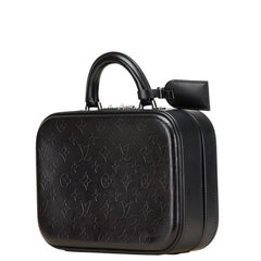 ルイ ヴィトン モノグラム グラセ ヴァリゼット PM ハンドバッグ ミニトランク M92235 ブラック レザー レディース LOUIS VUITTON 【中古】