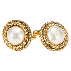 シャネル パール カフス ゴールド メッキ レディース CHANEL 【中古】