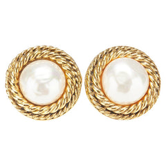 シャネル パール カフス ゴールド メッキ レディース CHANEL 【中古】