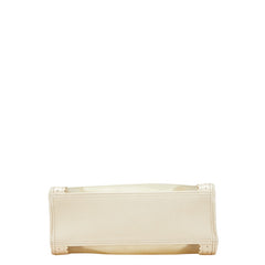 ヴァレンティノ ガラヴァーニ スポーツ Vロゴ ハンドバッグ ホワイト パテントレザー メッシュ レディース VALENTINO 【中古】