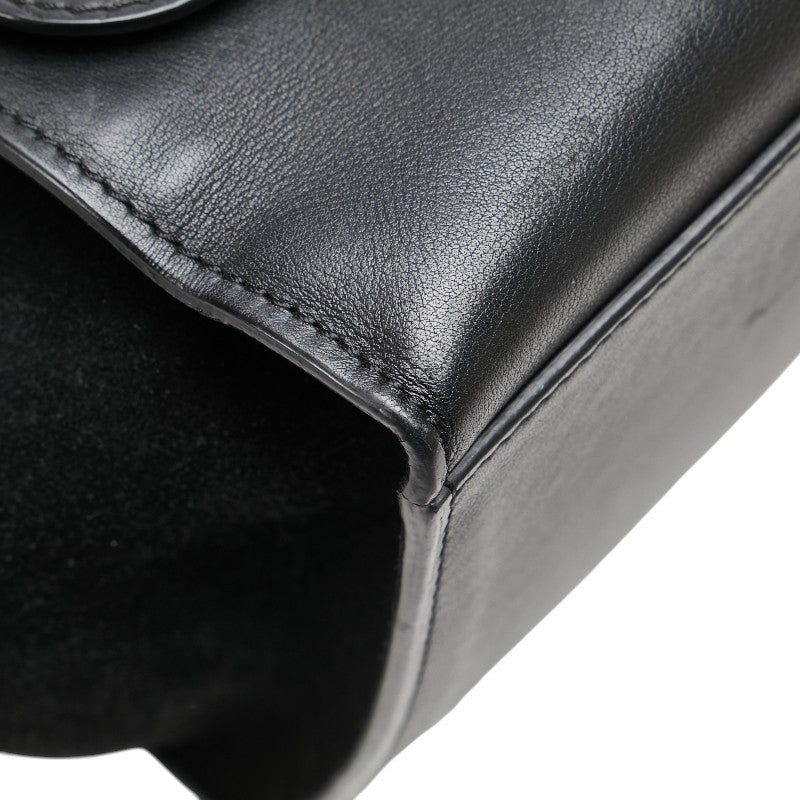 セリーヌ トラペーズ クロコ型押 ハンドバッグ ショルダーバッグ 2WAY ブラック レザー レディース CELINE 【中古】
