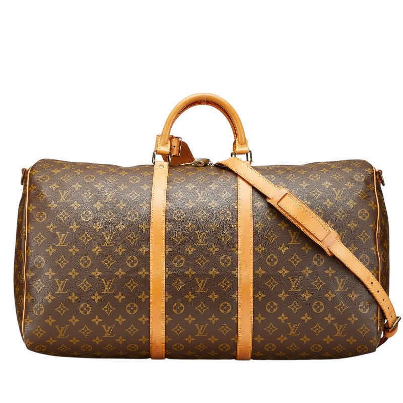 ルイ ヴィトン モノグラム キーポル バンドリエール 60 ボストンバッグ ショルダーバッグ 2WAY M41412 ブラウン PVC レザー レディース LOUIS VUITTON 【中古】