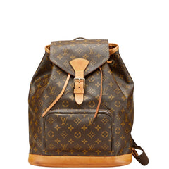 ルイ ヴィトン モノグラム モンスリGM リュック バックパック M51135 ブラウン PVC レザー レディース LOUIS VUITTON 【中古】