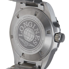 ロンジン ハイドロコンクエスト GMT 腕時計 L3.790.4.56.6 自動巻き ブラック文字盤 ステンレススチール メンズ LONGINES 【中古】