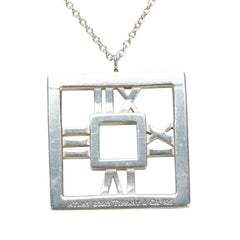 ティファニー アトラス スクエア オープン ネックレス SV925 シルバー レディース TIFFANY&Co. 【中古】