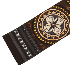 ルイ ヴィトン バンドー LVワールド スカーフ M70853 ブラウン シルク レディース LOUIS VUITTON 【中古】