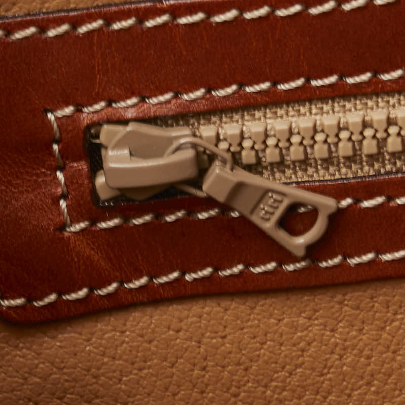 セリーヌ マカダム ハンドバッグ ショルダーバッグ 2WAY ブラウン PVC レザー レディース CELINE 【中古】