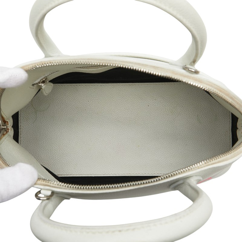 バレンシアガ ヴィル トップハンドルS ハンドバッグ ホワイト ピンク レザー レディース BALENCIAGA 【中古】