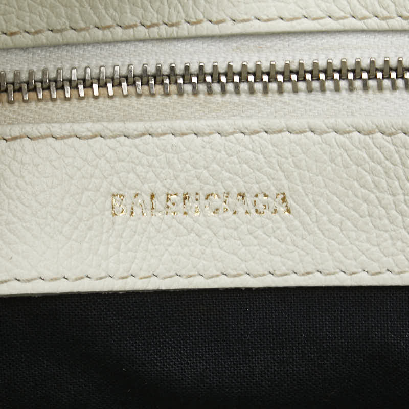 バレンシアガ ヴィル トップハンドルS ハンドバッグ ホワイト ピンク レザー レディース BALENCIAGA 【中古】