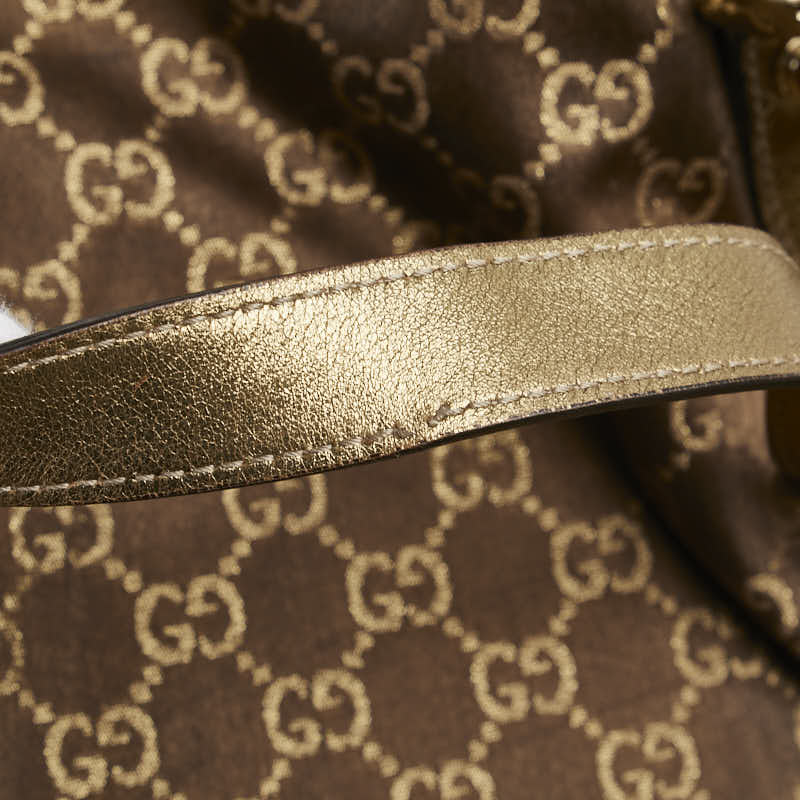 グッチ GGキャンバス アビー トートバッグ ハンドバッグ 130736 ブラウン ゴールド キャンバス レザー レディース GUCCI 【中古】