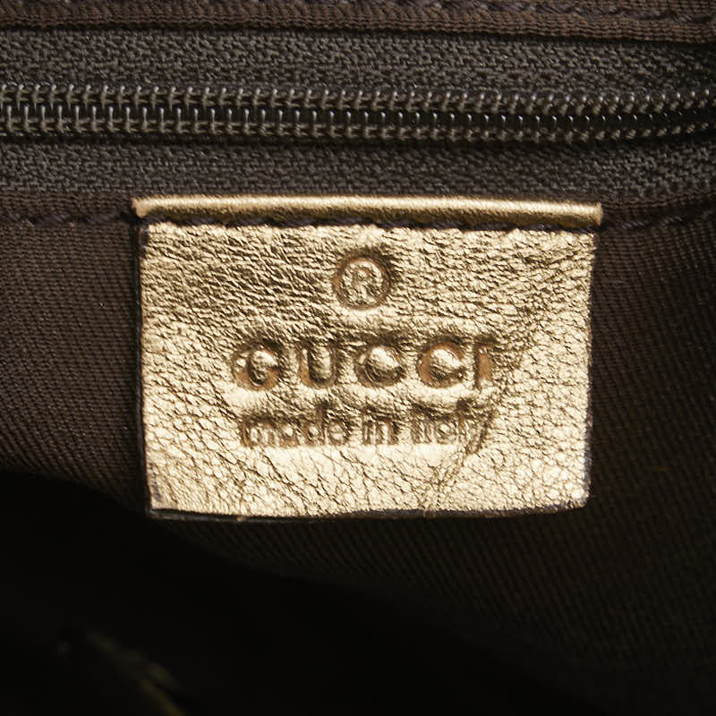 グッチ GGキャンバス アビー トートバッグ ハンドバッグ 130736 ブラウン ゴールド キャンバス レザー レディース GUCCI 【中古】