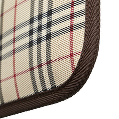 バーバリー ノバチェック ポーチ ベージュ ブラウン キャンバス レザー レディース BURBERRY 【中古】