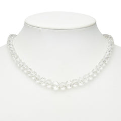 シルバー 白水晶5.4~8.8mm ネックレス レディース 【中古】