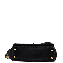 シャネル ワイルドステッチ ココマーク ショルダーバッグ ブラック スウェード レザー レディース CHANEL 【中古】