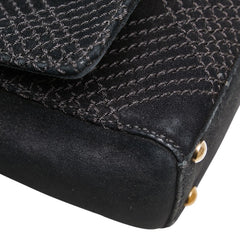 シャネル ワイルドステッチ ココマーク ショルダーバッグ ブラック スウェード レザー レディース CHANEL 【中古】