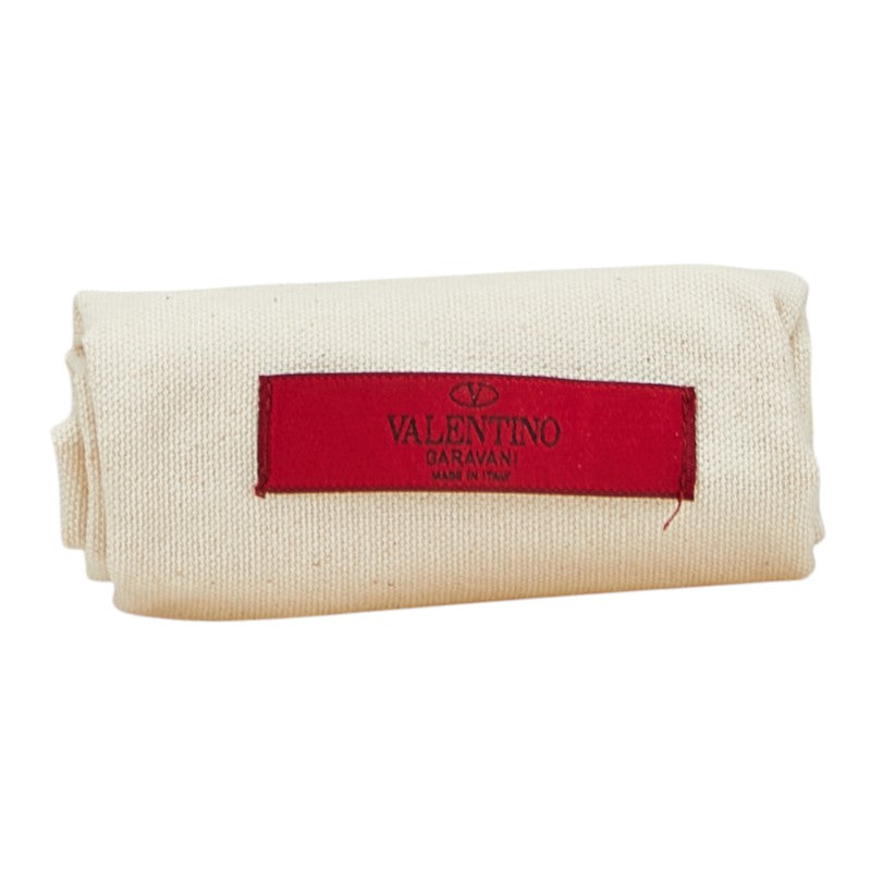 ヴァレンチノ ロックスタッズ ウエストバッグ ブルー ベロア レザー レディース Valentino 【中古】