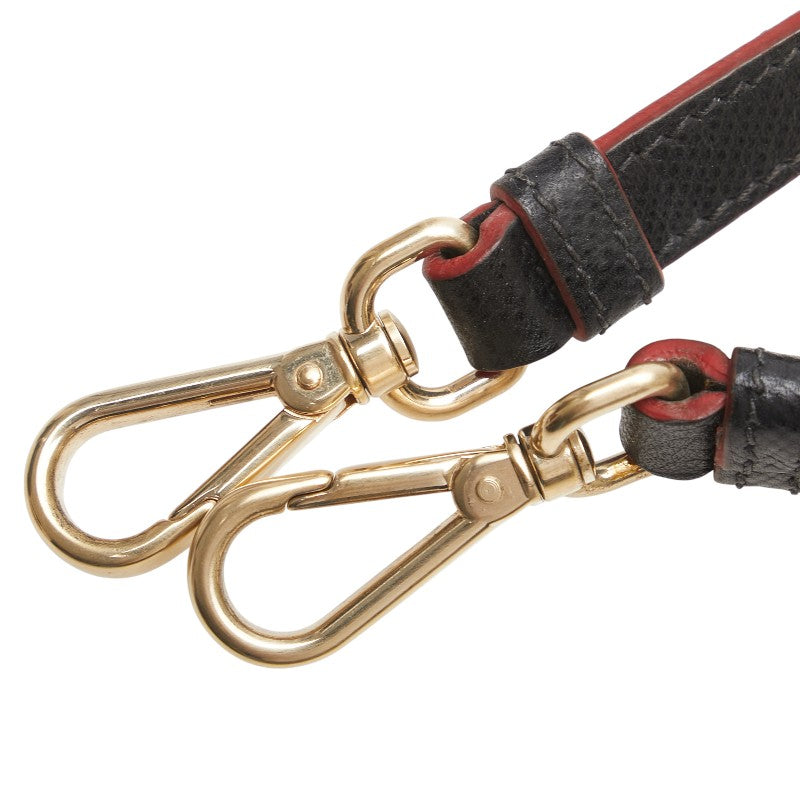 プラダ ハンドバッグ ショルダーバッグ 2WAY レッド ブラック レザー レディース PRADA 【中古】