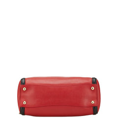 プラダ ハンドバッグ ショルダーバッグ 2WAY レッド ブラック レザー レディース PRADA 【中古】