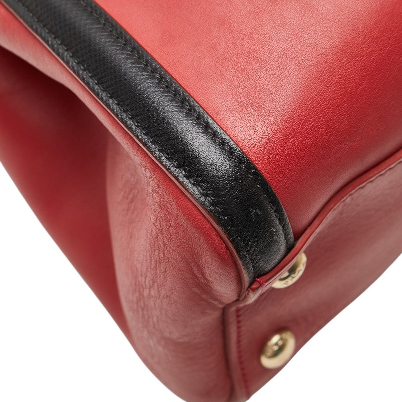 プラダ ハンドバッグ ショルダーバッグ 2WAY レッド ブラック レザー レディース PRADA 【中古】