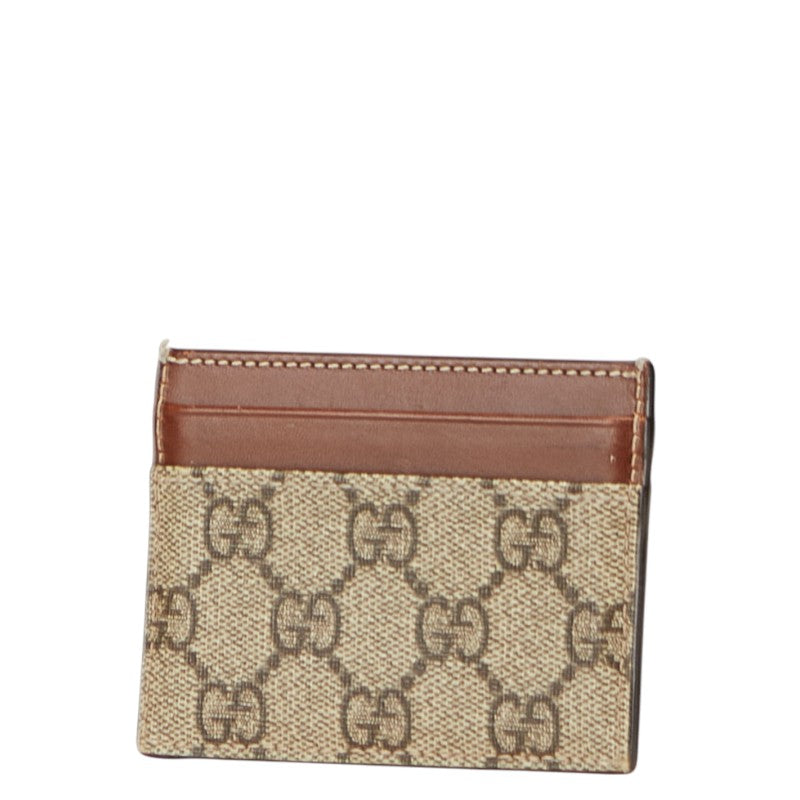 233166 グッチ GGスプリーム カードケース 233166 ベージュ ブラウン PVC レザー レディース GUCCI 【中古】 – 銀座パリス 公式 ...