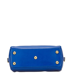 サンローラン ロゴ ハンドバッグ ショルダーバッグ 2WAY ブルー レザー レディース SAINT LAURENT 【中古】