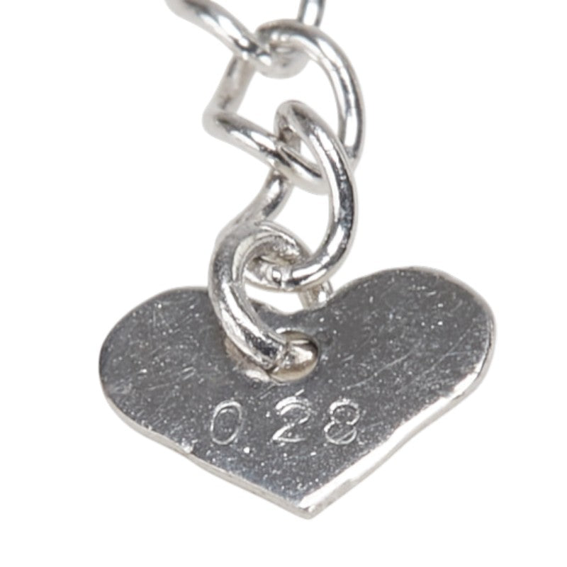K14WG ホワイトゴールド ダイヤ0.28ct 十字架 クロス モチーフ ブレスレット レディース 【中古】