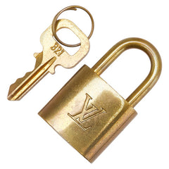 ルイ ヴィトン カデナ 南京錠 キー セット ゴールド メッキ レディース LOUIS VUITTON 【中古】
