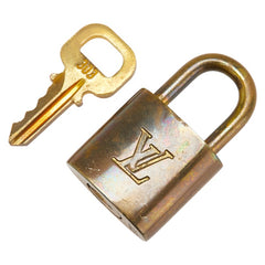 ルイ ヴィトン カデナ 南京錠 キー セット ゴールド メッキ レディース LOUIS VUITTON 【中古】