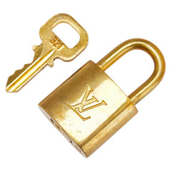 ルイ ヴィトン カデナ 南京錠 キー セット ゴールド メッキ レディース LOUIS VUITTON 【中古】