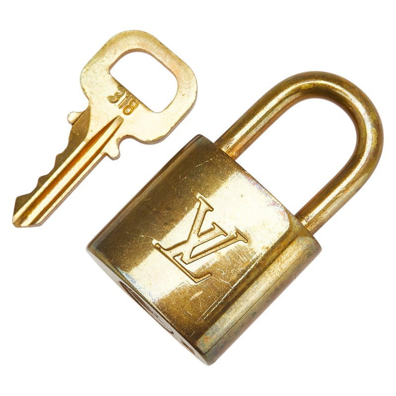 ルイ ヴィトン カデナ 南京錠 キー セット ゴールド メッキ レディース LOUIS VUITTON 【中古】