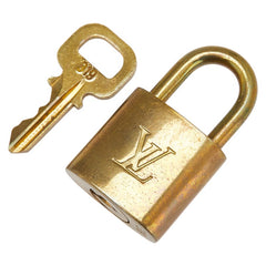 ルイ ヴィトン カデナ 南京錠 キー セット ゴールド メッキ レディース LOUIS VUITTON 【中古】