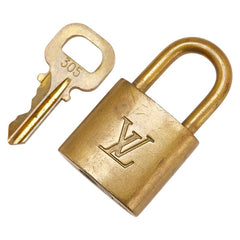 ルイ ヴィトン カデナ 南京錠 キー セット ゴールド メッキ レディース LOUIS VUITTON 【中古】