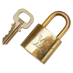ルイ ヴィトン カデナ 南京錠 キー セット ゴールド メッキ レディース LOUIS VUITTON 【中古】