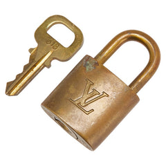 ルイ ヴィトン カデナ 南京錠 キー セット ゴールド メッキ レディース LOUIS VUITTON 【中古】