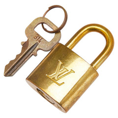 ルイ ヴィトン カデナ 南京錠 キー セット ゴールド メッキ レディース LOUIS VUITTON 【中古】