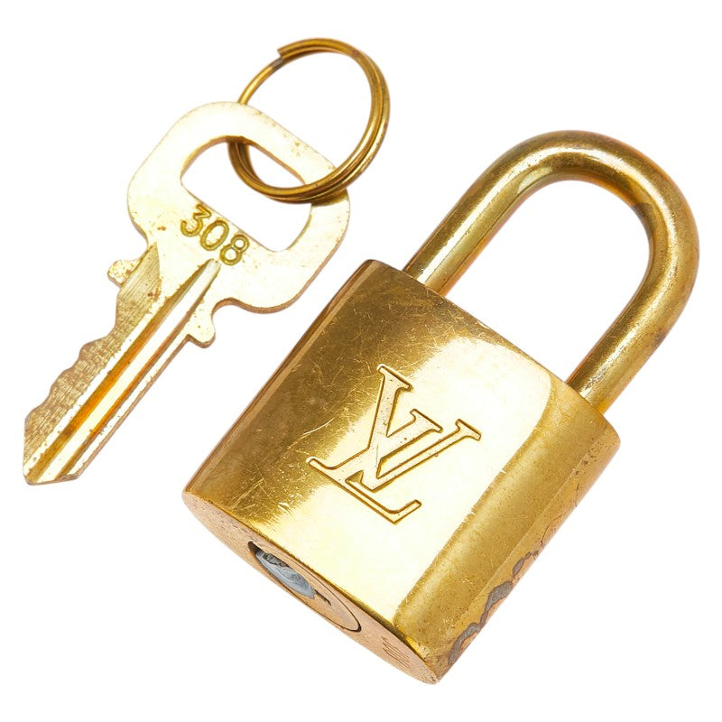 ルイ ヴィトン カデナ 南京錠 キー セット ゴールド メッキ レディース LOUIS VUITTON 【中古】