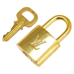 ルイ ヴィトン カデナ 南京錠 キー セット ゴールド メッキ レディース LOUIS VUITTON 【中古】