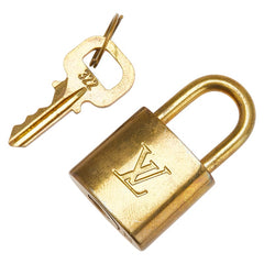ルイ ヴィトン カデナ 南京錠 キー セット ゴールド メッキ レディース LOUIS VUITTON 【中古】